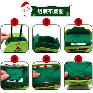 Sac en feutre Père Noël, sac cadeau, sac à main, fournitures de décoration de Noël en gros, sacs à bonbons - Product Image 3