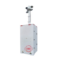 Tour de vidéosurveillance mobile robuste, couleur personnalisée et câble intégré pour projets d'ingénierie