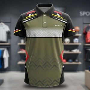 เสื้อทีมคริกเก็ตผู้ชายแบบสปอร์ตที่ปรับแต่งได้ ระบายอากาศได้ดี ทนทาน แห้งเร็ว น้ำหนักเบา พิมพ์ลายดิจิทัล คอกลม แขนสั้น - Product Image 3