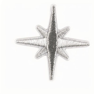 Parche de estrella dorada metálica, insignia bordada de corazón plateado, aplique brillante estrellado termoadhesivo para decoración DIY de jeans, sombreros y bolsos - Product Image 4