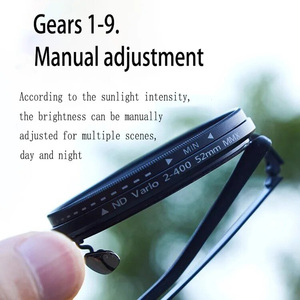 Adjustable 1-9 <b>Sunglasses</b> Fishing <b>Rounded</b> Polarized Glasses with ND Filter Lenses Handcrafted Retro Glasses Unisex Vintage Style - Product Image 3