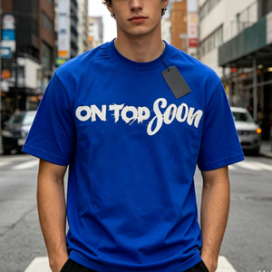 Custom Distress Patch Embroidered Logo Oversized <b>T</b>-<b>Shirt</b> Men's Street Style <b>Black</b> Cotton Short Sleeve O-Neck Jersey <b>T</b> <b>shirt</b> - Product Image 2