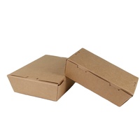 Boîte à lunch écologique pliable en papier kraft avec couvercle à charnière pour salades, légumes, riz et pâtes – Trouvez des options similaires