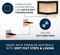Étagères murales flottantes pour chats et plateformes d'escalade, mobilier mural pour chats avec marches