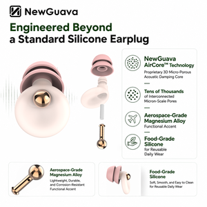 <span class=keywords><strong>Bouchons</strong></span> <span class=keywords><strong>d</strong></span>'oreilles réutilisables en silicone N05 Fashion, silencieux, avec accent métallique, ajustement confortable double mode pour fêtes, cafés, bars musicaux, voyages - Product Image 3