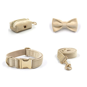 Ensemble de colliers et laisses de luxe en velours pour chien, sacs à crocs de formation <span class=keywords><strong>Louis</strong></span> - Product Image 5