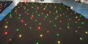 ที่ร้อนแรงที่สุดขายเสายืนทนไฟกำมะหยี่ RGB <span class=keywords><strong>3</strong></span> In 1ฉากหลังผ้าม่าน LED ดาวสำหรับดีเจเวทีแสดง - Product Image 3