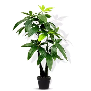 ต้นไม้ <span class=keywords><strong>Pachira</strong></span> Aquatica เทียมขนาด80ซม. ปลูกในกระถางใบไม้สีเขียวประดับในกระถางสวนสำนักงานบ้านตกแต่งห้อง - Product Image 6