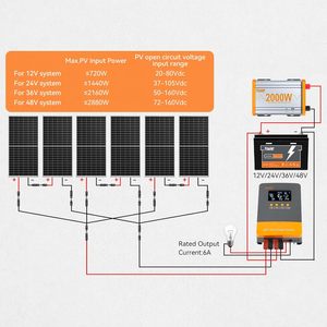 Powmr 60A 12/24/36/48V 0 lớp loạt các năng lượng mặt trời điều khiển 99% hiệu quả cao MPPT năng lượng mặt trời <span class=keywords><strong>charge</strong></span> <span class=keywords><strong>controller</strong></span> - Product Image 5