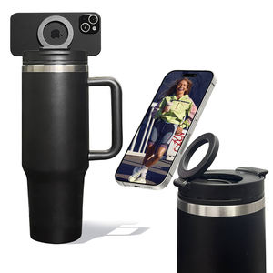Gobelet magnétique 40oz avec poignée double paroi en acier inoxydable gobelet 40oz avec aimant téléphone tripodmagnetic phone mount handle - Product Image 2