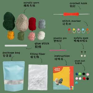 Le kit de <span class=keywords><strong>mitaines</strong></span> <span class=keywords><strong>au</strong></span> <span class=keywords><strong>crochet</strong></span> bricolage de Noël fait <span class=keywords><strong>des</strong></span> chauffe-mains sur le thème du père Noël et de l'arbre avec toutes les fournitures incluses - Product Image 3