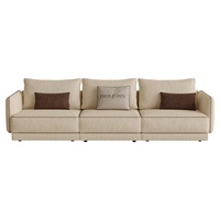 Canapé une place style luxe léger avec revêtement en coton et lin, design moderne minimaliste mobile, modèle AD-SZ2601 pour salon
