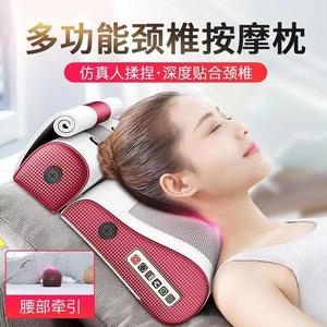 Almohada masajeadora para cuello y hombros con calor y vibración para uso doméstico, dispositivo de soporte lumbar eléctrico - Product Image 3