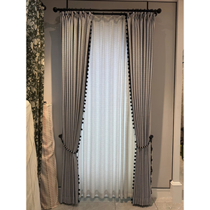 Trắng và đen chấm mô hình thanh lịch hiện đại vải rèm cho phòng khách nhà phòng ngủ - Product Image 1