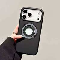 Étui de téléphone de luxe King Top avec béquille magnétique rotative à 360°, en PC infusé de liège, antichoc, compatible avec les modèles 17/16/15/14/13