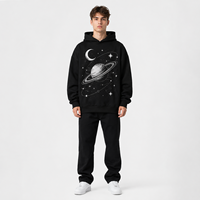 Hoodie d'hiver surdimensionné de haute qualité pour hommes, personnalisé avec un design OEM imprimé, respirant, en coton lourd et mélange de polyester