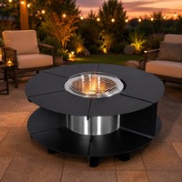 Grill multifonction en acier de qualité supérieure moderne avec allumage automatique et foyer de cuisson à double combustion