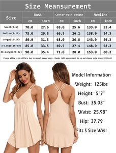 Damen Übergröße Thermo-Schlafbekleidung Bestseller Cami Nachthemd Stretch-Strick Bambus-Baumwolle Pyjamas für den Sommer - Product Image 6