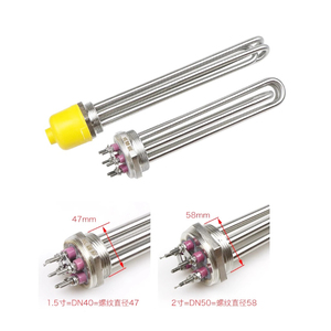 Éléments chauffants à immersion 380V triphasés 3kW 6kW 9kW avec prise à vis 2" BSP pour eau bouillante - Product Image 1