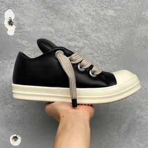 Black designer sport style lace-up low-top genuine leather luxurious <b>casual</b> <b>shoes</b> - comfortable and durable - Product Image 4