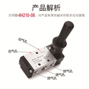 Vanne solénoïde pneumatique 4V220-08 220V 24V 12V à commande électromagnétique pour gaz, avec revêtement en aluminium, port 1/2 pouce - Product Image 4