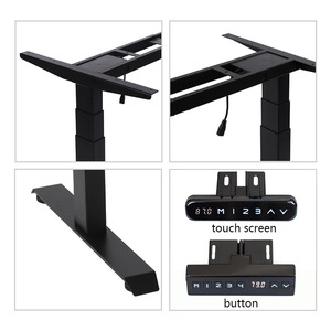 Meja Kerja Elektrik Fast <span class=keywords><strong>Lift</strong></span> 60mm/s Ergonomis, Dapat Disesuaikan Ketinggiannya dengan Motor Ganda, untuk Rumah, Kantor, dan Perabot Bangunan - Product Image 3