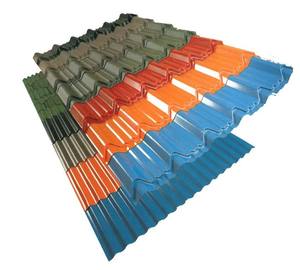 Panel de Techo Corrugado Galvanizado Prepintado PPGI de 0.5 mm de Espesor, Revestimiento de Pared con Recubrimiento de <span class=keywords><strong>Zinc</strong></span> para Almacenes - Product Image 2