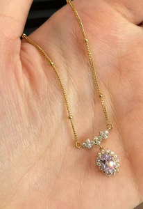 Collier pendentif en argent 925 plaqué or 18 carats avec perle de culture certifiée NGTC et zircon blanc, cadeau de mariage UM Jewelry - Product Image 5