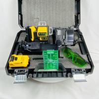 Niveau laser auto-nivelant DEWA DW089LG 12V Li-ion 360 °   Faisceau vert horizontal vertical, couverture sur 3 côtés