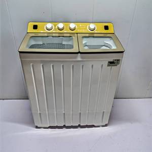 Machine à laver à chargement par le haut semi-automatique en acier inoxydable à double <span class=keywords><strong>cuve</strong></span> de 18kg électrique état neuf pour un usage domestique <span class=keywords><strong>ou</strong></span> hôtelier - Product Image 1