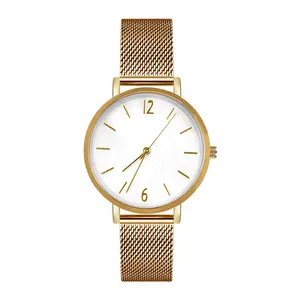 Vrouwen Groothandel Mooie Kwaliteit Mesh Band Horloges Luxe Vrouwen Quartz Polshorloge Mode Horloges