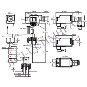 สวิตช์แบบใบพัดรุ่น R1V สำหรับตรวจจับการไหลของของเหลวและน้ำ พร้อมตัวเรือนกันน้ำระดับ IP65 และแกนใบพัดไทเทเนียม - Product Image 3