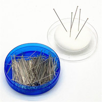 Lot de 200 épingles droites en acier inoxydable pour couture, éco-responsables, 35mm, 30mm, 25mm, accessoires de couture pour tailleur, artisanat et quilting