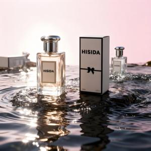 Envase cosmético de lujo, botella de perfume cuadrada transparente, 30ml, 50ml, 100ml, botella pulverizadora de Perfume de vidrio vacía con caja - Product Image 1