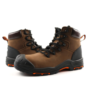 Chaussures de sécurité antistatiques à embout composite, chaussures de travail industrielles sans métal, bottes de travail pour hommes, chaussures de sécurité marron - Product Image 5