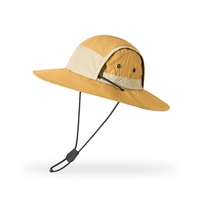 Chapeau Bob Unisexe Léger à Large Bord pour la Protection Solaire, Style Color Block Tendance, Idéal pour l'Été et la Randonnée en Plein Air (Vente en Gros)