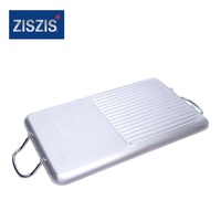 Vente chaude Double brûleur plaques chauffantes et poêles à griller avec poignées en métal ustensiles de cuisine plaque de barbecue poêles à griller en aluminium de haute qualité