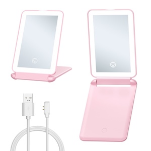 Handhold Portable <b>Mirror</b> Customized logo Foldable Led Hand <b>Mirror</b> Makeup Cosmetic <b>Mirror</b> with Your logo - Product Image 1