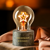 Lampe de table LED créative à filament souple, style trophée vintage, pour chambre à coucher, chevet, comptoir, bureau, ambiance d'anniversaire et expression de personnalité