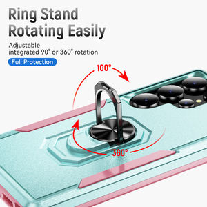 Funda Protectora Resistente a Caídas con Soporte Giratorio <span class=keywords><strong>2</strong></span> en 1 para Teléfono Móvil Samsung <span class=keywords><strong>Galaxy</strong></span> S25/S25+/S25 Plus/S25 Ultra - Product Image 3