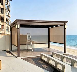 Pavillon de jardin avec structure en acier pour cérémonie de mariage en plein air, parc, hôtel, complexe hôtelier et projets de décoration paysagère - Product Image 3