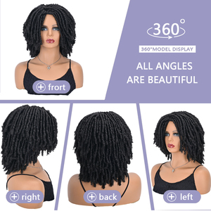 Peluca de ganchillo corta para mujer, precio mayorista de fabricante, <span class=keywords><strong>trenza</strong></span> desordenada, <span class=keywords><strong>diadema</strong></span> de tubo a la moda europea y americana - Product Image 5