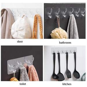 Gancho Adhesivo Transparente sin Clavos, para Toallas, Llaves, Batas, Bolsas, con Adhesivo Fuerte para Baño, Cocina, Entrada, Armario - Product Image 4