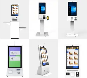 24Inch 32 Inch Interactieve Self-Service Betaling Kiosk Automatische Touchscreen Kiosk Zelfbestelmachine Voor Kfc Restaurant
