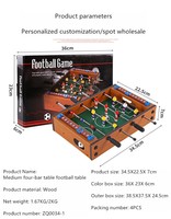Table de Foot en Bois Interactive – Équipement de Baby-Foot de Table, Football de Table, Futbolín de Mesa, Jeu de Soccer