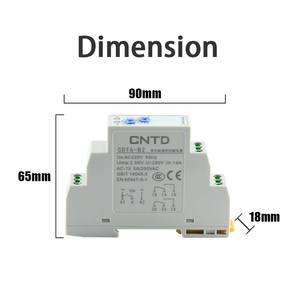 ريلاي توقيت CNTD CDT6-AT10M بقطر 35 ملم للتركيب على قضبان DIN، يعمل بتيار متردد 220 فولت (50-60 هرتز)، مع خاصية تأخير التشغيل، وحماية IP20، وميزة الطلاء بالإيبوكسي - Product Image 4