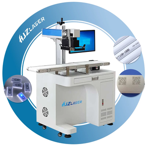 20W 30W 50W 100W Máy tính để bàn CCD máy ảnh tự động định vị trực quan sợi <span class=keywords><strong>Laser</strong></span> đánh dấu máy với băng tải thẻ truy cập IC - Product Image 2