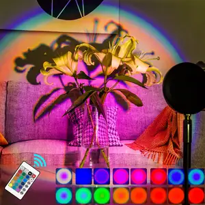 Sunset Projector Table Lamp Remote Control Led Rgb Color Sunset Projector Rainbow Light Sunset Projector Light