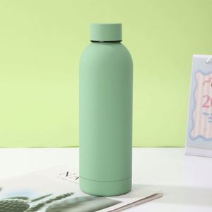Wholesale Custom Logo Rubber Painting Small Mouth Sports Water <b>Bottle</b> Stainless Steel Vacuum <b>Thermos</b> With Strap - Product Image 1