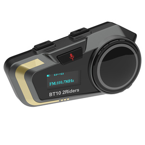 Auriculares de Comunicación para Motocicleta con Pantalla OLED de 0.96 Pulgadas y Función de Respuesta Automática BT10 Full-duplex Bidireccional para Sincronización - Product Image 1